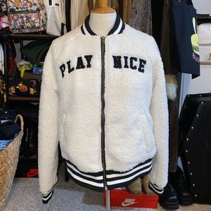 Sherpa fleece teddy jacket